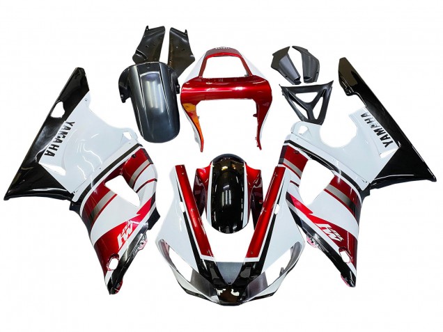 Großhandel Yamaha YZF 1000 R1 Motorrad Verkleidung 2000-2001 - Rot Weiss Glanzendes Schwarz