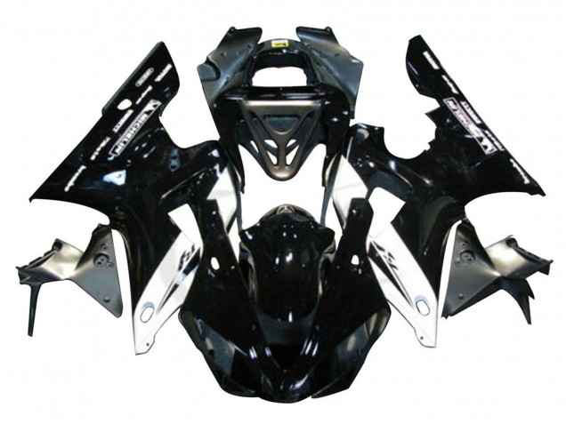 Großhandel Yamaha YZF 1000 R1 Motorrad Verkleidung 2000-2001 - Glanzendes Schwarz Weiss Michelin