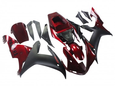 Großhandel Yamaha YZF 1000 R1 Motorrad Verkleidung Kit 2002-2003 - Rot Matt Schwarz