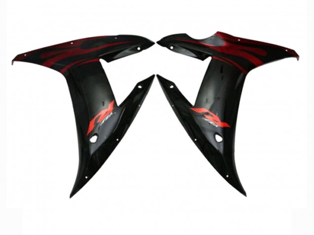 Großhandel Yamaha YZF 1000 R1 Motorrad Verkleidung 2002-2003 - Rot Schwarz Flamme