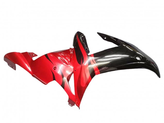 Großhandel Yamaha YZF 1000 R1 Motorrad Verkleidung 2002-2003 - Glanzendes Schwarz Rot Flamme