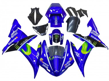 Großhandel Yamaha YZF 1000 R1 Motorrad Verkleidung 2002-2003 - Blau Schwarz Grun MoviStar ENEOS Monster