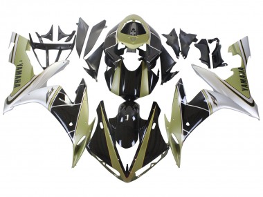 Großhandel Yamaha YZF 1000 R1 Motorrad Verkleidung 2004-2006 - HellGold Weiss Glanzendes Schwarz