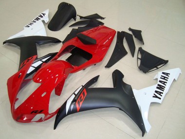 Großhandel Yamaha YZF R1 Motorrad Verkleidung 2002-2003 - Rot Weiss Matt Schwarz