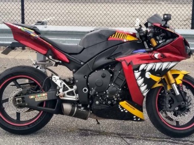 Großhandel Yamaha YZF 1000 R1 Motorrad Verkleidung 2009-2011 - Rot Gelb Schwarz Hai 46