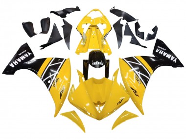 Großhandel Yamaha YZF 1000 R1 Motorrad Verkleidung Kit 2009-2011 - Gelb Weiss Schwarz Streifen