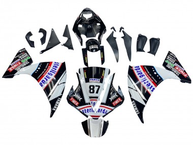 Großhandel Yamaha YZF 1000 R1 Motorrad Verkleidung 2012-2014 - Glanzendes Schwarz Weiss Rot Fimer Yamalube Sterilgarda 87