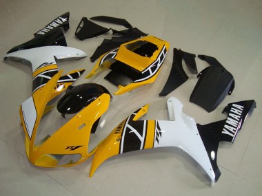 Großhandel Yamaha YZF R1 Motorrad Verkleidung 2002-2003 - Gelb Weiss Schwarz Jubilaum