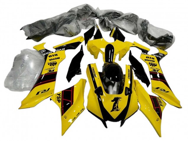 Großhandel Yamaha YZF 1000 R1 Motorrad Verkleidung 2020-2025 - Gelb Glanzendes Schwarz YSP Motul