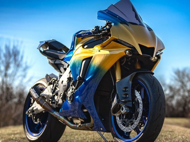 Großhandel Yamaha YZF 1000 R1 Motorrad Verkleidung 2020-2025 - Blau Gold