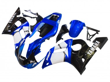 Großhandel Yamaha YZF 600 R6 Motorrad Verkleidung 1998-2002 - Weiss Blau Glanzendes Schwarz