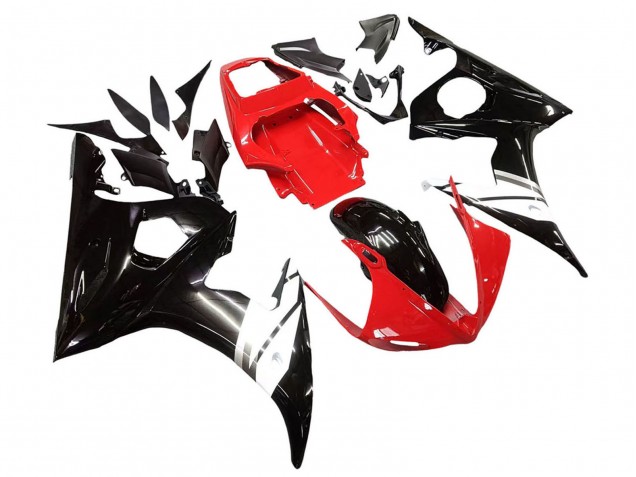 Großhandel Yamaha YZF R6 Motorrad Verkleidung 2003-2004 - Rot Weiss Glanzendes Schwarz