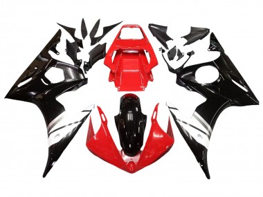 Großhandel Yamaha YZF R6S Motorrad Verkleidung 2006-2009 - Rot Weiss Glanzendes Schwarz