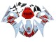 Großhandel Yamaha YZF R6S Motorrad Verkleidung 2006-2009 - Weiss Rot Lucky Strike Motul
