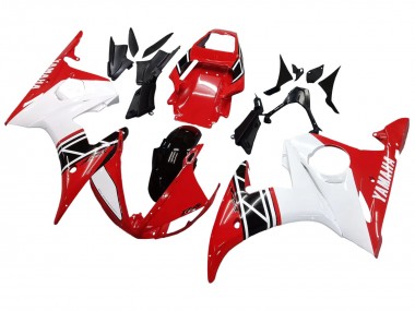 Großhandel Yamaha YZF R6 Motorrad Verkleidung 2003-2004 - Weiss Rot Glanzendes Schwarz
