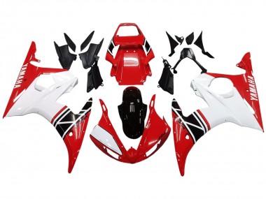 Großhandel Yamaha YZF R6S Motorrad Verkleidung 2006-2009 - Weiss Rot Glanzendes Schwarz