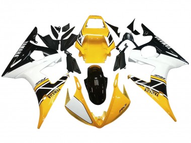 Großhandel Yamaha YZF R6S Motorrad Verkleidung 2006-2009 - Gelb Weiss Glanzendes Schwarz