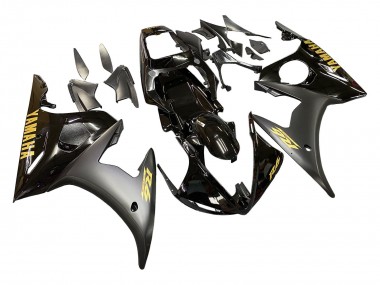Großhandel Yamaha YZF R6S Motorrad Verkleidung 2006-2009 - Glanzendes Schwarz Matt Schwarz Gold Aufkleber