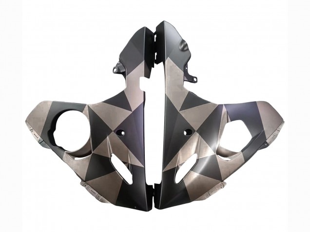 Großhandel Yamaha YZF R6S Motorrad Verkleidung 2006-2009 - Grau Matt Schwarz Geometric