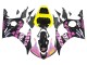 Großhandel Yamaha YZF R6 Motorrad Verkleidung 2003-2004 - Gelb Rosa Glanzendes Schwarz Rossi Repsol 46