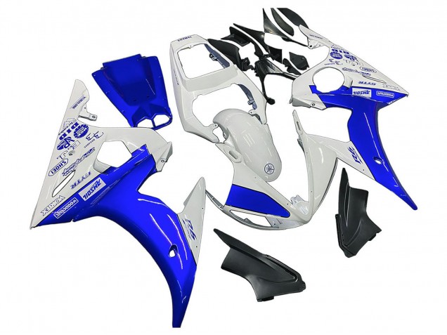 Großhandel Yamaha YZF R6 Motorrad Verkleidung 2003-2004 - Weiss Blau GYTR