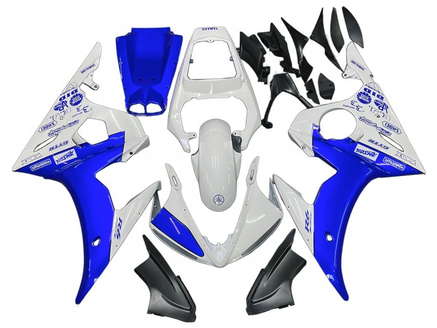 Großhandel Yamaha YZF R6 Motorrad Verkleidung 2003-2004 - Weiss Blau GYTR