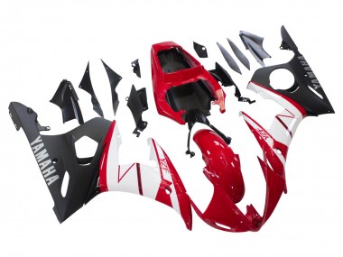 Großhandel Yamaha YZF R6 Motorrad Verkleidung 2003-2004 - Rot Weiss Matt Schwarz