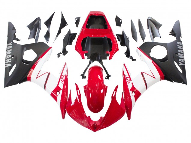 Großhandel Yamaha YZF R6S Motorrad Verkleidung 2006-2009 - Rot Weiss Matt Schwarz