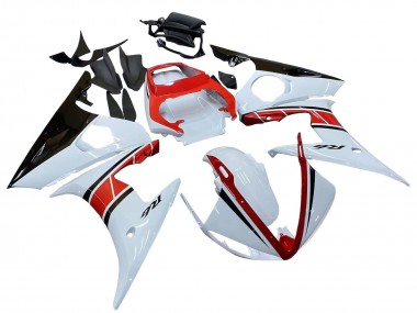 Großhandel Yamaha YZF R6 Motorrad Verkleidung 2003-2004 - Weiss Rot Glanzendes Schwarz
