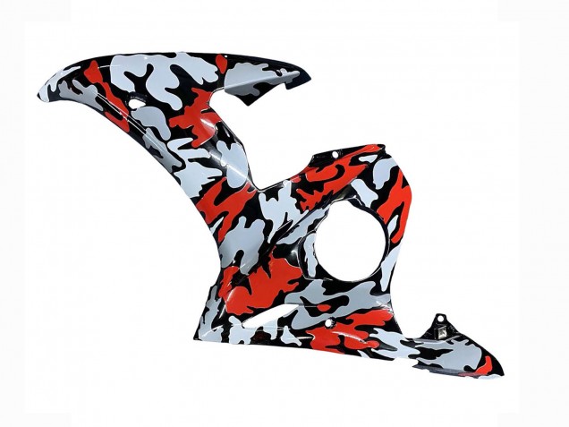 Großhandel Yamaha YZF R6 Motorrad Verkleidung 2003-2004 - Schwarz Rot Grau Camouflage