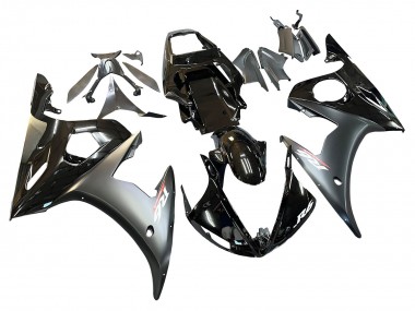 Großhandel Yamaha YZF R6 Motorrad Verkleidung 2003-2004 - Glanzendes Schwarz Matt Schwarz Gold Chameleon
