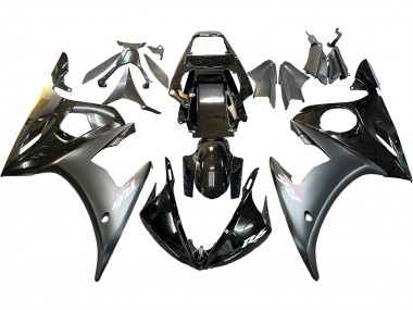 Großhandel Yamaha YZF R6 Motorrad Verkleidung 2003-2004 - Glanzendes Schwarz Matt Schwarz Gold Chameleon