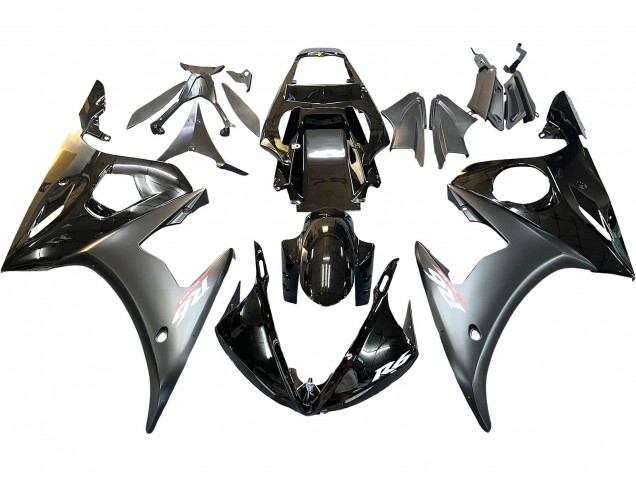 Großhandel Yamaha YZF R6S Motorrad Verkleidung 2006-2009 - Glanzendes Schwarz Matt Schwarz Gold Chameleon
