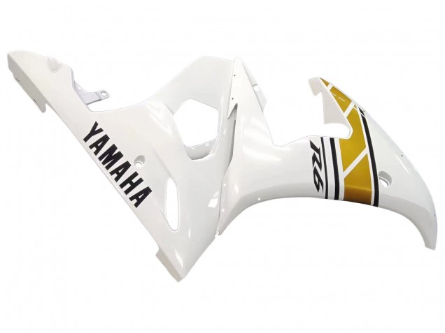 Großhandel Yamaha YZF R6 Motorrad Verkleidung 2003-2004 - Weiss Gold