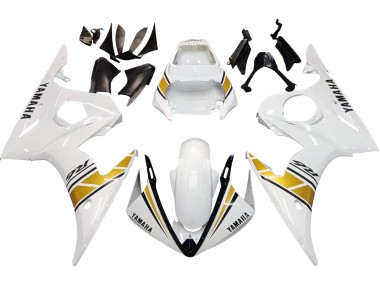 Großhandel Yamaha YZF R6 Motorrad Verkleidung 2003-2004 - Weiss Gold