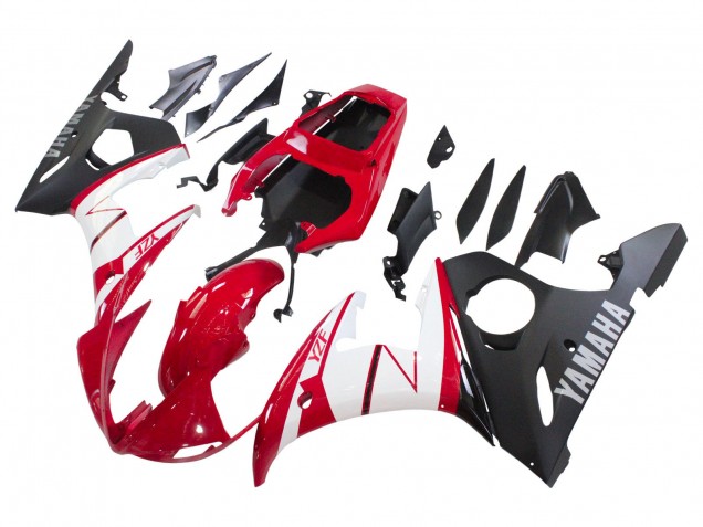 Großhandel Yamaha YZF 600 R6 Motorrad Verkleidung 2005 - Rot Weiss Matt Schwarz