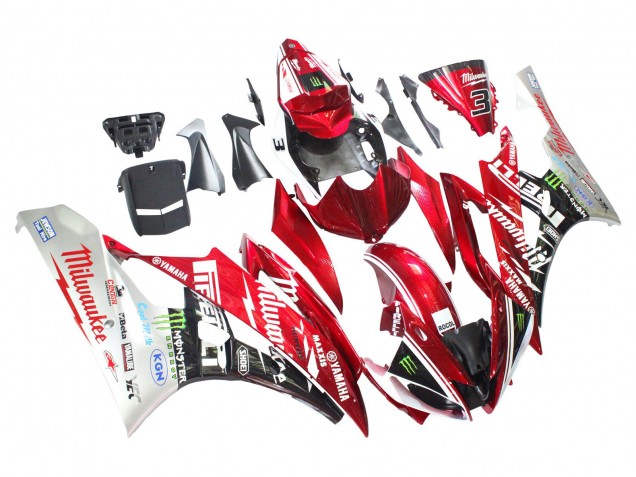 Großhandel Yamaha YZF 600 R6 Motorrad Verkleidung 2006-2007 - Weiss Rot Schwarz Grun Monster Milwaukee