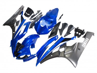 Großhandel Yamaha YZF 600 R6 Motorrad Verkleidung 2006-2007 - Blau Weiss Glanzendes Schwarz
