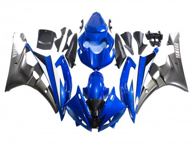Großhandel Yamaha YZF 600 R6 Motorrad Verkleidung 2006-2007 - Blau Weiss Glanzendes Schwarz