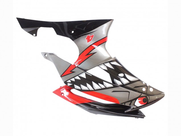 Großhandel Yamaha YZF 600 R6 Motorrad Verkleidung 2008-2016 - Silber Schwarz Rot Hai 4
