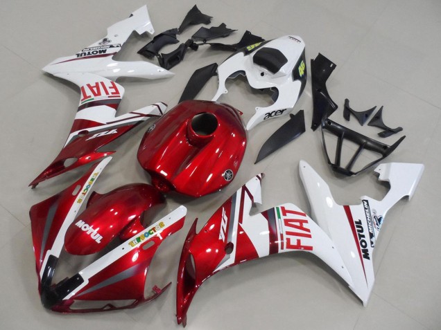 Großhandel Yamaha YZF R1 Motorrad Verkleidung 2004-2006 - Weiss Rot Fiat Motul