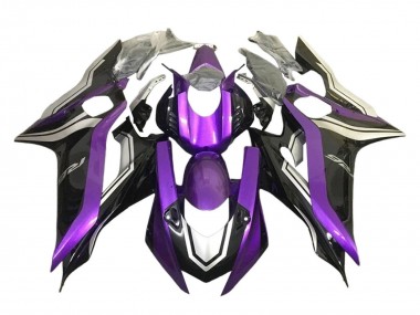 Großhandel Yamaha YZF 600 R6 Motorrad Verkleidung 2017-2023 - Silber Lila Glanzendes Schwarz