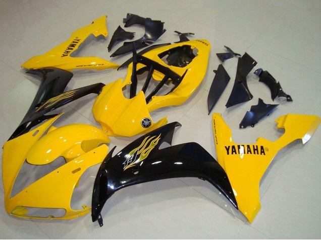 Großhandel Yamaha YZF R1 Motorrad Verkleidung 2004-2006 - Gelb Glanzendes Schwarz