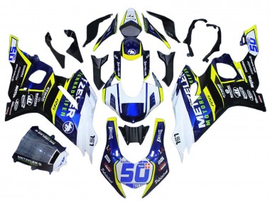 Großhandel Yamaha YZF 600 R6 Motorrad Verkleidung 2017-2023 - Weiss Gelb Blau
