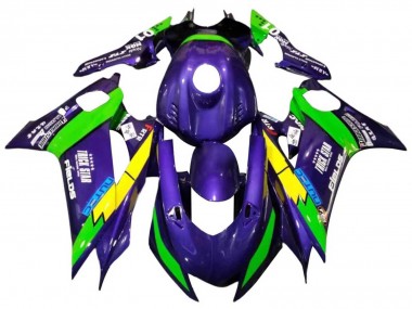 Großhandel Yamaha YZF 600 R6 Motorrad Verkleidung 2017-2023 - Grun Lila Gelb Schwarz Trick Star
