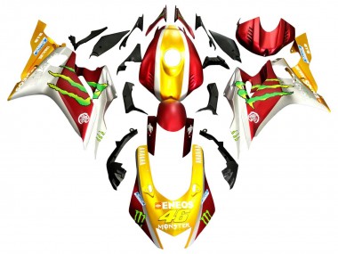 Großhandel Yamaha YZF 600 R6 Motorrad Verkleidung 2017-2023 - Gold Rot Grun Monster