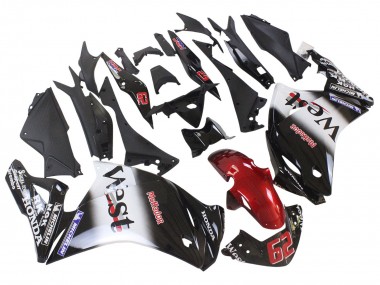 Großhandel Honda CBR250RR Motorrad Verkleidung 2011-2015 - Glanzendes Schwarz Weiss West Rot HRC 62