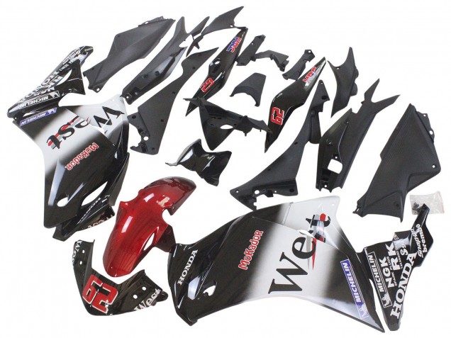 Großhandel Honda CBR250RR Motorrad Verkleidung 2011-2015 - Glanzendes Schwarz Weiss West Rot HRC 62