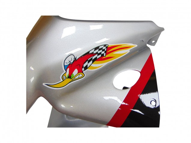 Großhandel Honda VTR1000 Motorrad Verkleidung 2000-2006 - Silber Rot Schwarz Streifen Rennen