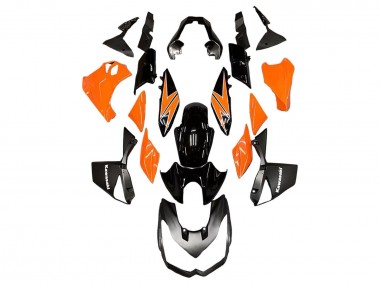 Großhandel Kawasaki Z1000 Motorrad Verkleidung 2010-2013 - Orange Glanzendes Schwarz